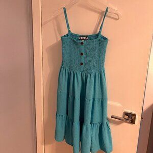 Baby blue casual and comfortable summer dress